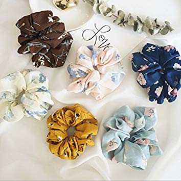 Teemico Set of 6 Large Chiffon Scrunchies Only $8.99!