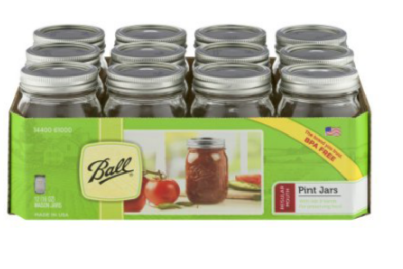 Ball Regular Mouth 16 oz Canning Jar, 12 Count—$6.07!