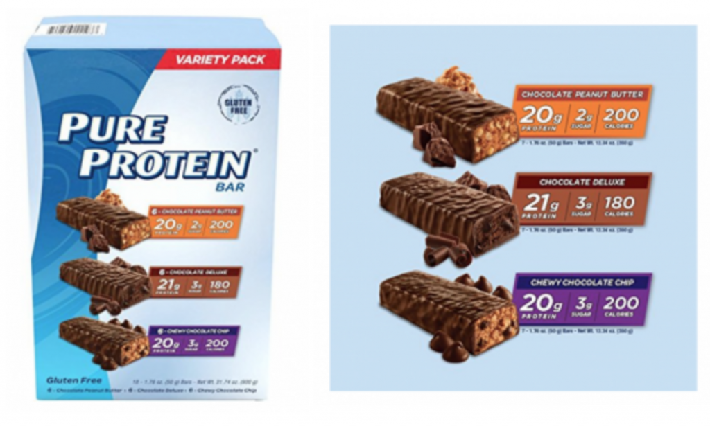Pure Protein High Protein Bar Variety Pack 18-Count Just $13.99!