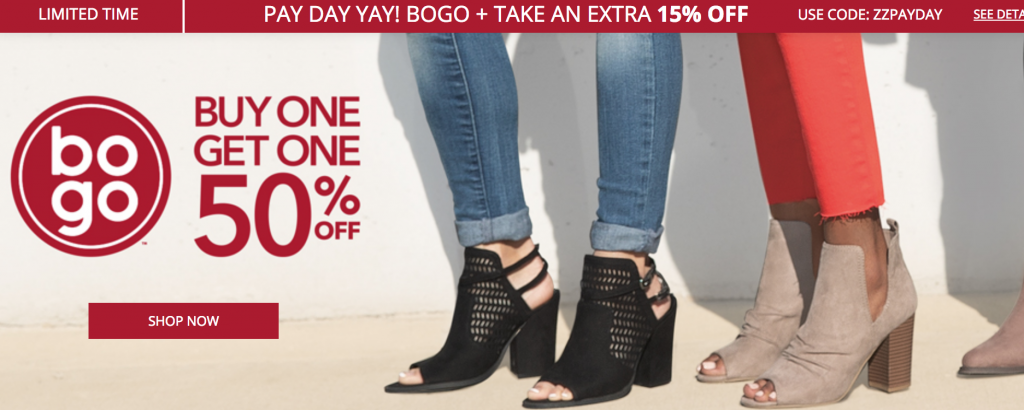 Payless: Buy One Get One 50% Off Plus Save An Additional 15%!