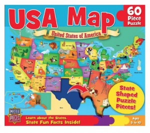 MasterPieces Explorer Kids – USA Map – 60 Piece Kids Puzzle Just $4.00!