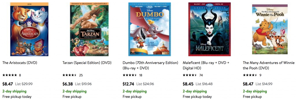 Disney Movies As Low As $6.38 At Walmart!