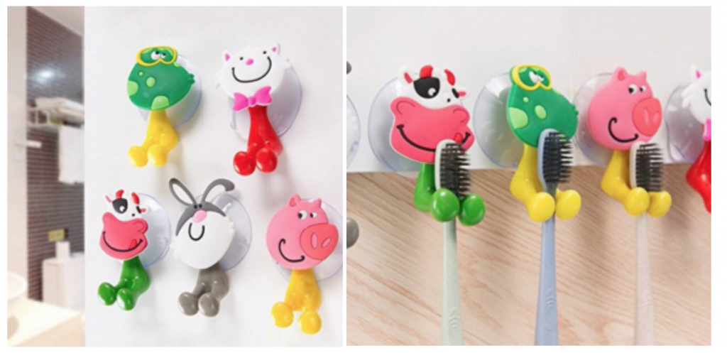 Wall Mounted Toothbrush Holders 5-Pack Just $3.50 Shipped! Fun Stocking Stuffers!