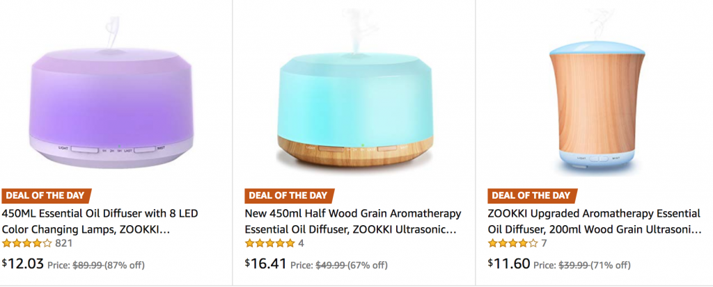ZOOKKI Essential Oil Diffuser As Low As $11.60 Today Only!