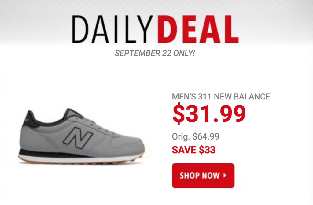 New Balance Mens 311 Lifestyle Shoes Just $31.99 Today Only! (Reg. $64.99)