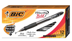 BIC Velocity Bold Retractable Ball Pen 12-Count Just $5.29!