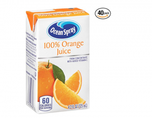 Ocean Spray 100% Orange Juice Juice Box 40-Count Just $8.42!