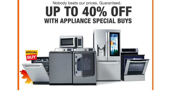 Labor Day Sale! Save up to 40% off on Large Appliances!