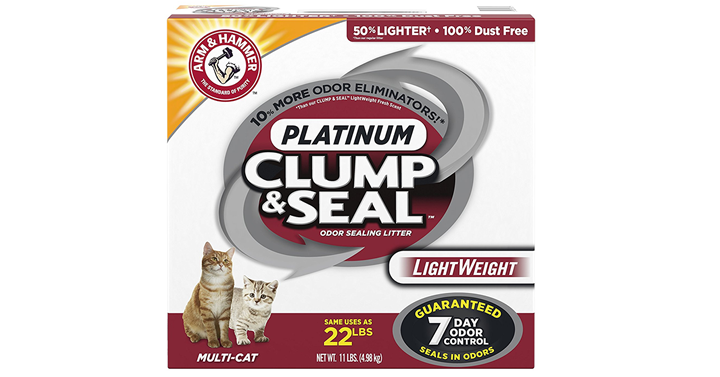 Arm & Hammer Clump & Seal Platinum Lightweight Litter, Multi-Cat, 11 Lbs – Just $14.99!
