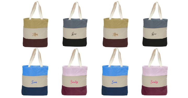 Personalized Canvas Tote Bag /Shopping Bag Only $18.99 Shipped! (Reg. $30)