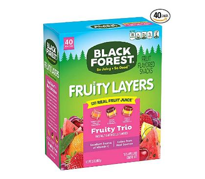 Black Forest Triple Layer Fruit Snacks, Fruit Collision, Pack of 40 – Only $7.79!