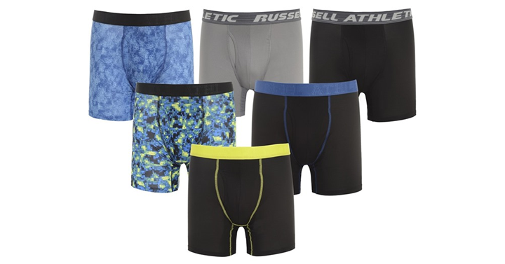 Russel Athletic Men’s Performance Boxer Briefs 6-Pack – Just $25.99!