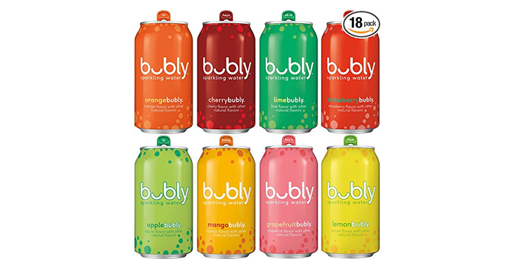 bubly Sparkling Water Sampler, Variety Pack, All 8 Flavors, 12 Ounce Cans (18 Count) – Just $7.79!