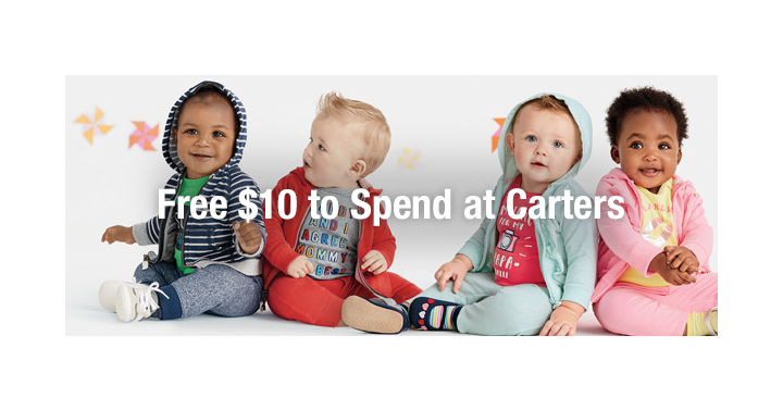 LAST DAY! Awesome Freebie! Get a FREE $10.00 to spend at Carters from TopCashBack!