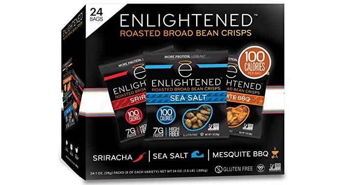 Enlightened Plant Protein Gluten Free Roasted Broad Fava Bean Snack – 24 Count – Just $16.12!
