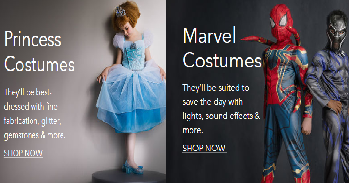 Shop Disney: Save up to 30% on Halloween Costumes!