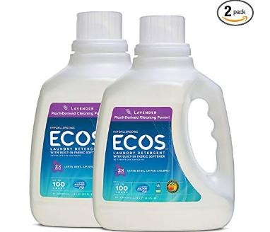 Earth Friendly Products Ecos 2x Liquid Laundry Detergent, Lavender, 100-Ounce Bottle (Pack of 2) – Only $9.79!