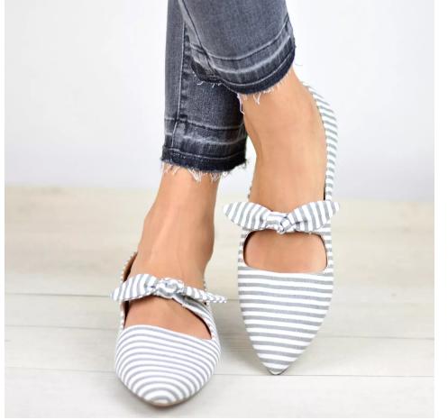 Bow Accent Almond Toe Flats – Only $18.99!