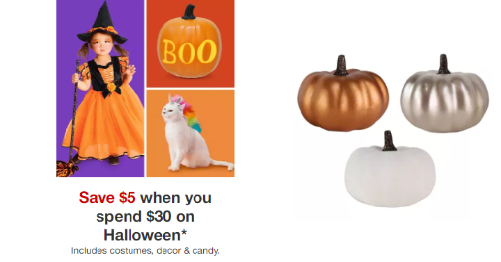Target: Save $5.00 When You Spend $30 on Halloween Costumes, Decor, Lighting & Candy!