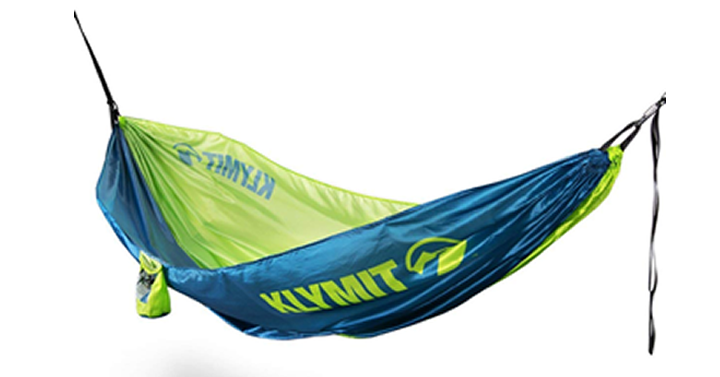Klymit Traverse Double Hammock with Tree Straps – New for 2018, Blue/Green – Just $57.34!