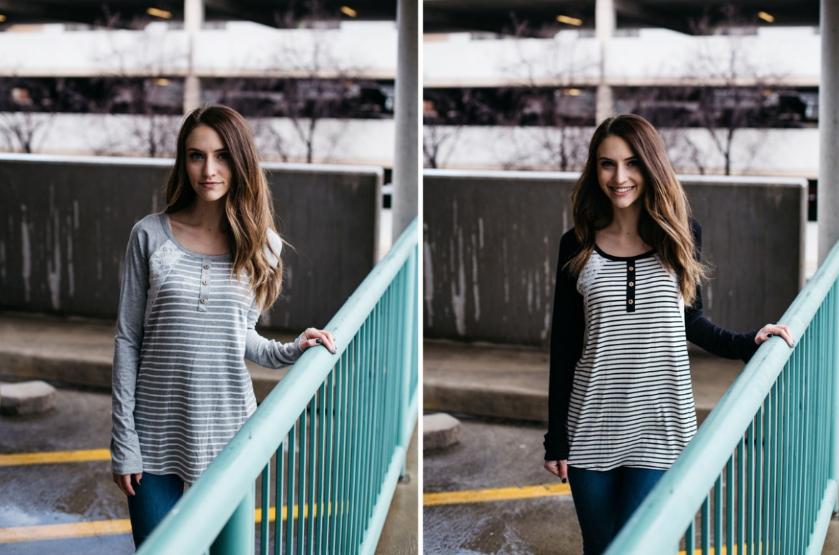 A Touch Of Lace Henley – Only $13.99!