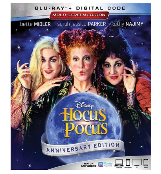 Hocus Pocus 25th Anniversary Edition Blu-ray/Digital Copy – Only $9.99!