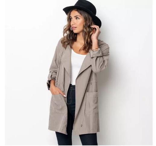 Hooded Drawstring Jacket – Only $21.99!
