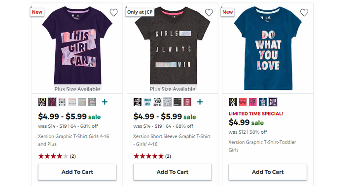 JCPenney: Kids’ Tees Only $3.32 Each!