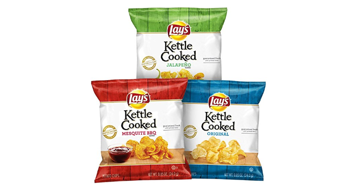 Lay’s Kettle Cooked Potato Chips Variety Pack, 40 Count Only $11.23 Shipped!