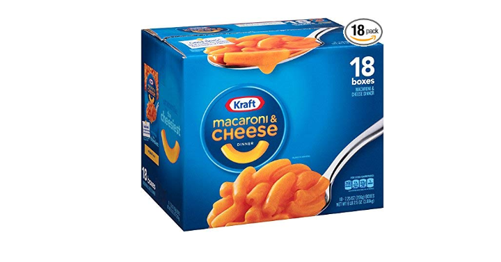Kraft Macaroni & Cheese Dinner 18 Pack Only $9.99! That’s Only $0.55 Per Box!