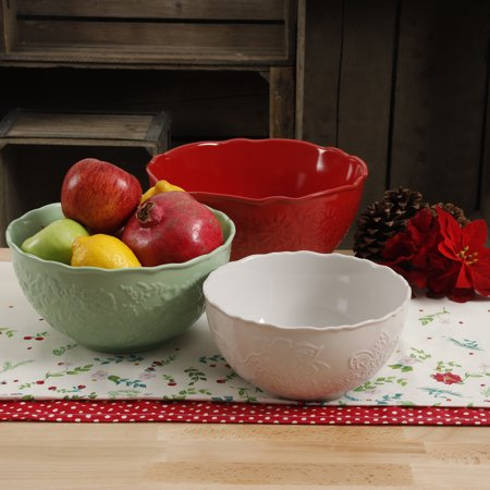 The Pioneer Woman Holiday 3 Piece Mixing Bowl Set Only $14.88! (Reg $25)