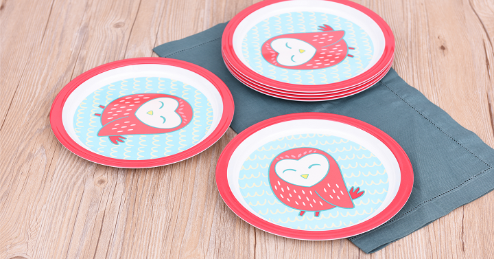 Mainstays Melamine Girl Owl 6 Pack Plate Set Only $3.44! (Reg $17.44)