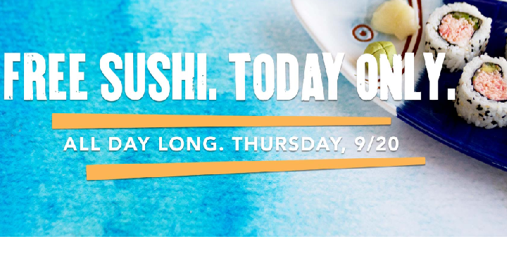 P.F. Chang’s: FREE Sushi All Day Long! Today, Sept. 20th Only!