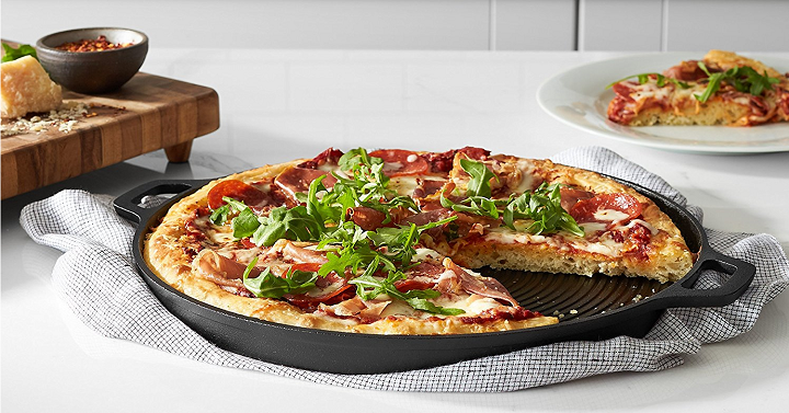 AamzonBasics Pre-Seasoned Cast Iron Pizza Pan Only $19.24! (Reg $29.99)