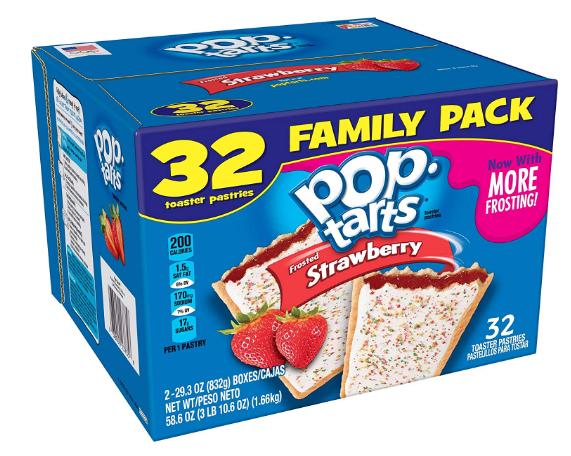 Pop-Tarts Breakfast Toaster Pastries, Frosted Strawberry (32 Count) – Only $6.20! *Add-On Item*