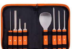 Professional Pumpkin Carving Kit – Heavy Duty Stainless Steel Tools with Carrying Case (8 piece set) – $19.88!