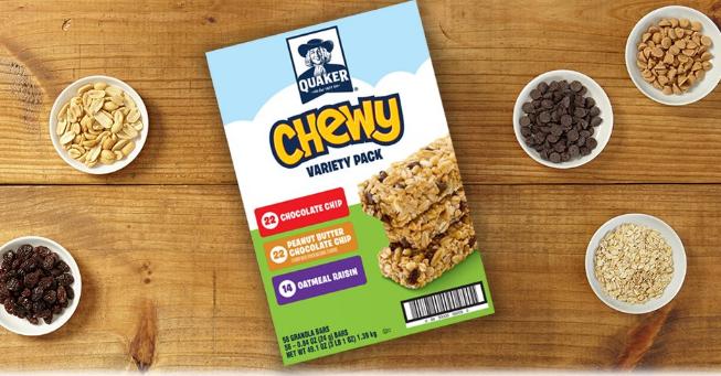 Quaker Chewy Granola Bars, Variety Pack, 58 Count – Only $7.91!