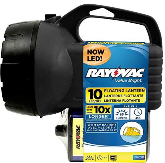 RAYOVAC Value Bright 85-Lumen 6V 10-LED Floating Lantern – Only $4.92!