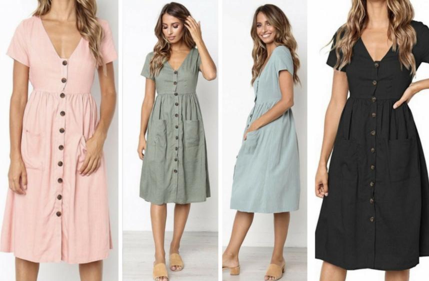 Riley Button Down Dress – Only $19.99!