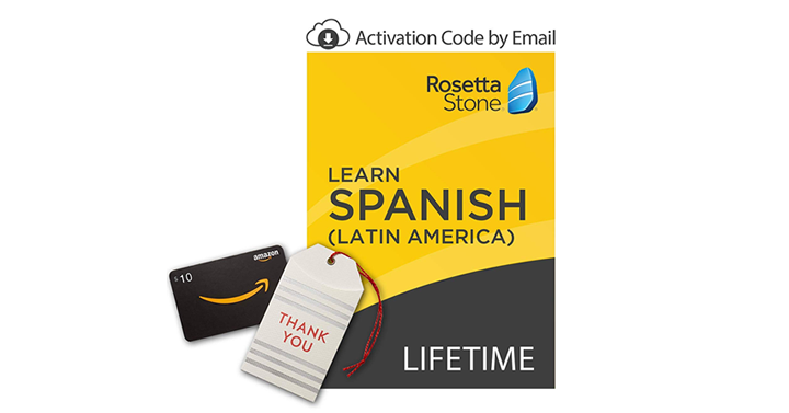 Rosetta Stone: Learn Spanish (Latin America) w/ Lifetime Access – Digital Code with Amazon.com $10 Gift Card – Just $179.00!