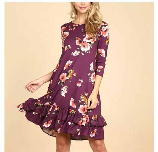 Ruffled Hem Pocket Dress – Only $21.99!