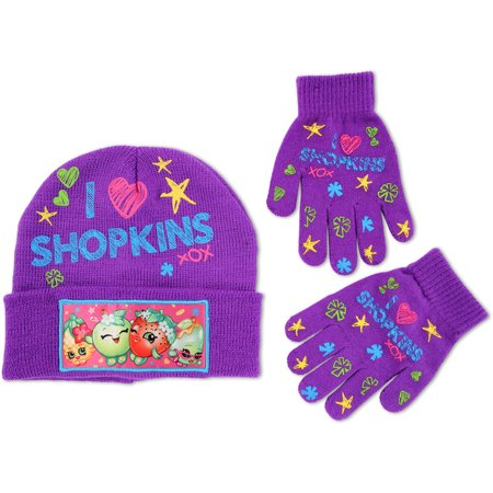 Shopkins Knit Winter Beanie Hat & Matching Glove Set Only $5.99! (Reg $9.99)