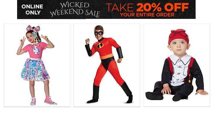Spirit Halloween: Take 20% off your ENTIRE Purchase!