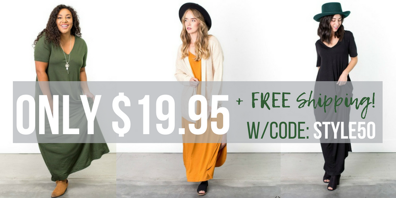 Style Steals at Cents of Style! Maxi Dress – Just $19.95! FREE SHIPPING!