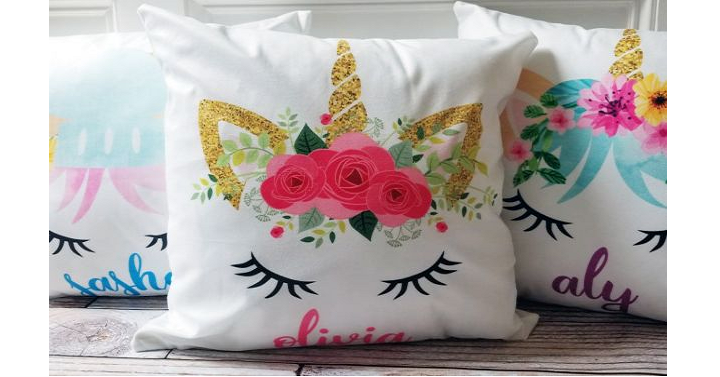Personalized Magical Unicorn Pillow Covers Only $10.99!