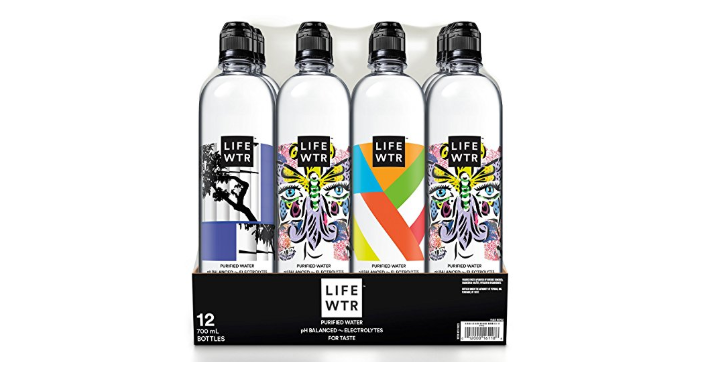 LIFEWTR, Premium Purified Water, pH Balanced with Electrolytes For Taste (Pack of 12) Only $11.24 Shipped!