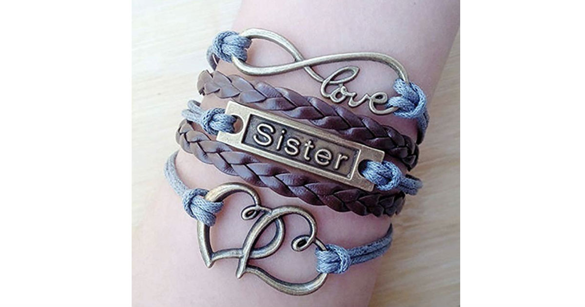 Braided Faux Leather Sister Bracelet Just $3.39 Shipped!