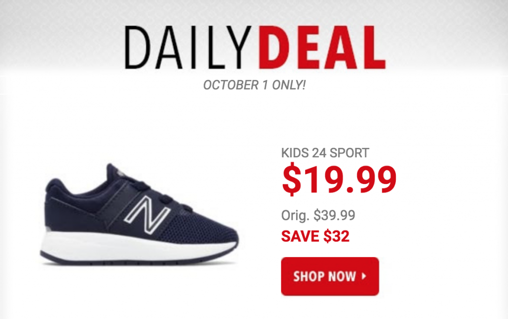 New Balance Kids 24 Sport Sneakers Just $19.99 Today Only!