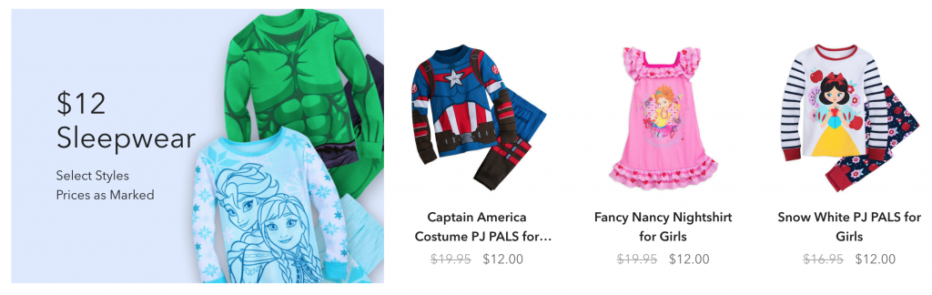 Shop Disney: $12.00 Sleepwear! Online & Today Only!