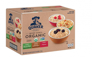 Quaker Organic Instant Oatmeal, Variety Pack 32-Count For Just $9.97!